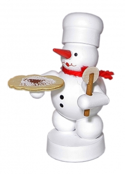 Bäcker Schneemann mit Pizza 